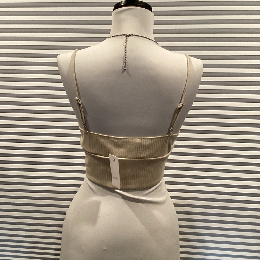 Elodie Cream Ribbed Top - Picture 3 of 5